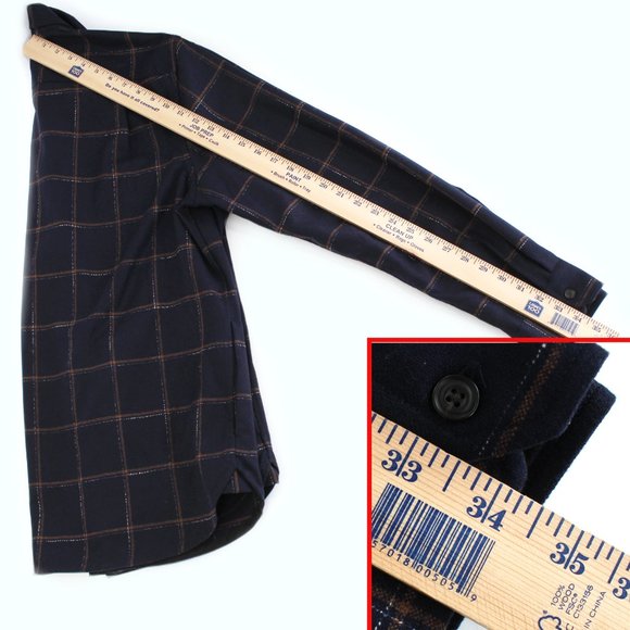 Vince Wool Blend Crosshatch Windowpane Classic Fit Button Down Shirt Jacket XL - Picture 12 of 16